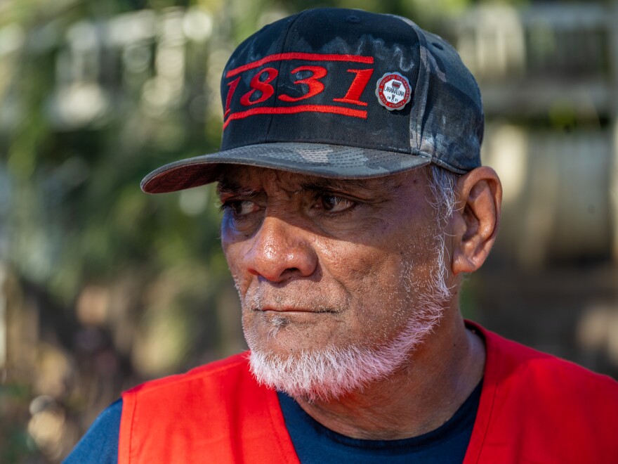 Keeaumoku Kapu, the curator of Na 'Aikane o Maui Cultural Center that burned down in Lahaina. Photographed August 14, 2023 in Lahaina, Maui. Hawaii ordered Catholic missionaries out of Hawaii in 1831.