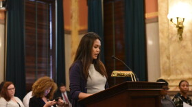 Ohio state Sen. Tina Maharath testfies for a bill in the Ohio Senate.