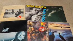 An assortment of vinyl records