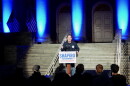 Pennsylvania Governor Josh Shapiro urged students and community members to vote for Democratic candidates at a rally in front of Old Main at Penn State, University Park, on Sunday, Oct. 25, 2026.