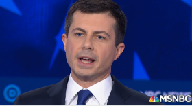 Democratic presidential candidate and Mayor Pete Buttigieg (D-South Bend) at the Nov. 20 MSNBC Democratic Presidential Debate.