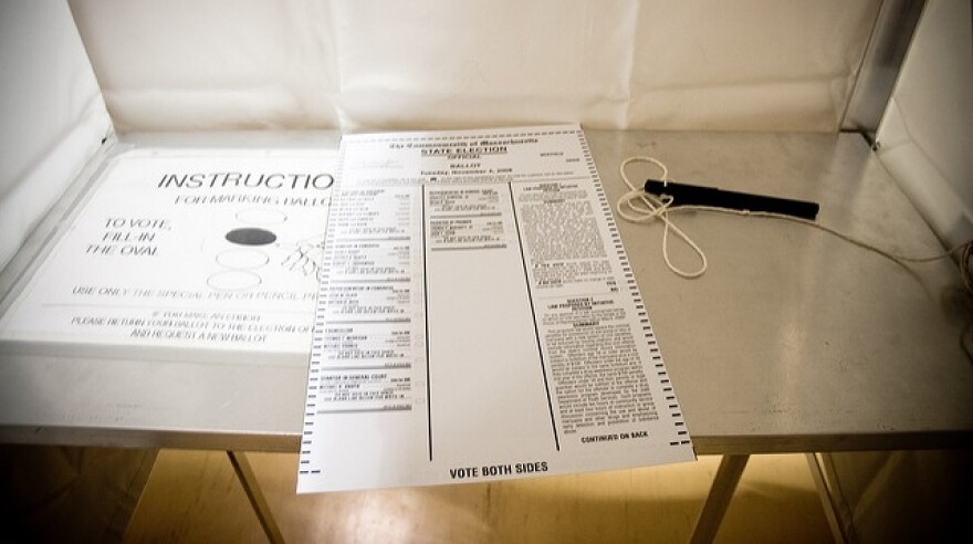 ballot in a ballot box