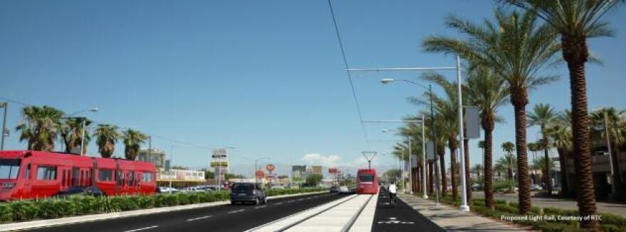 This rendering might be as close Maryland Parkway gets to light rail.