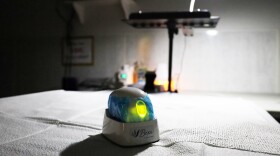 The Bexa device uses sound waves to read through breast tissue and detect any spots that are stiffer or less elastic than the surrounding tissue. Photo by Baylie Simon