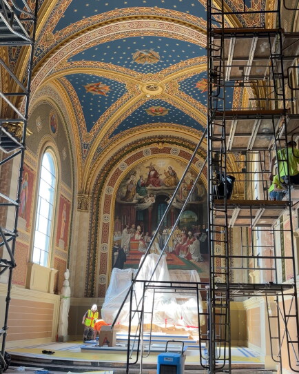 The chapel is being transformed to match the vision of seminary founders.