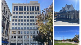 Among the sites being eyed for new rental housing downtown are (clockwise from top left) the former RG&E building, the corner of University and North Union, a vacant lot on Howell Street, the building at the corner of East Main and East Avenue, a vacant lot at South Union and Broadway, and the soon-to-be-vacant 691 St. Paul St.