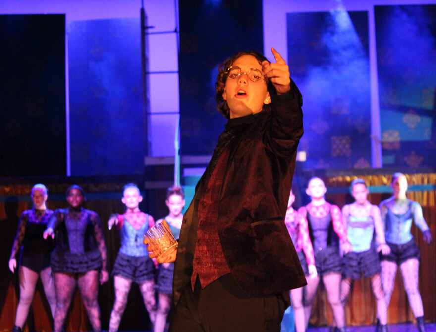 Jackson Halliburton plays family friend Pierre in Cypress Lake High's production of the electropop opera 'Natasha, Pierre & The Great Comet of 1812.'