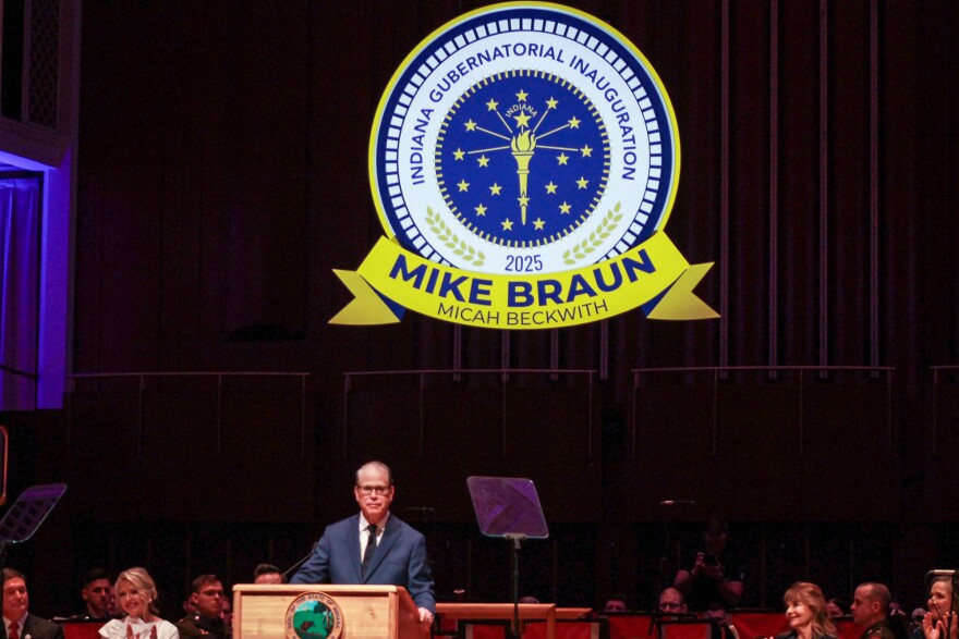 Mike Braun was sworn in as Indiana's 52nd governor on Jan. 13, 2025 at the Hilbert Circle Theatre in downtown Indianapolis.