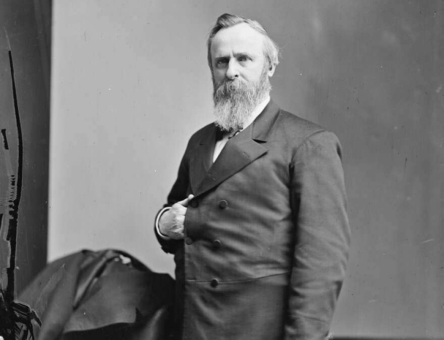 A photograph of President Rutherford B. Hayes circa 1870. From the Brady-Handy photograph collection at the Library of Congress.