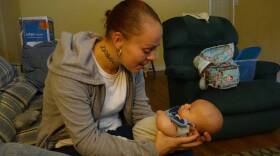 Tia Hosler with her son Marsean.