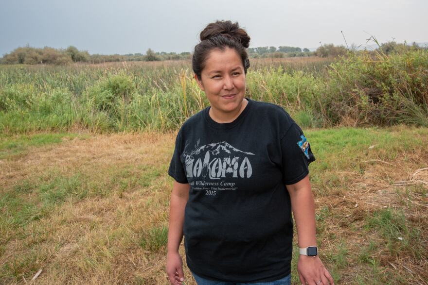 Kristi Olney is the lead biologist for the Yakama Nation Wildlife Program, which oversees the buffalo herd. She said the tribe brought in buffalo from Yellowstone to create genetic diversity within the herd. “The Yellowstone buffalo, they’re more pure, more wild,” she said. Kristi Olney is the lead biologist for the Yakama Nation Wildlife Program, which oversees the buffalo herd. She said the tribe brought in buffalo from Yellowstone to create genetic diversity within the herd. “The Yellowstone buffalo, they’re more pure, more wild,” she said.