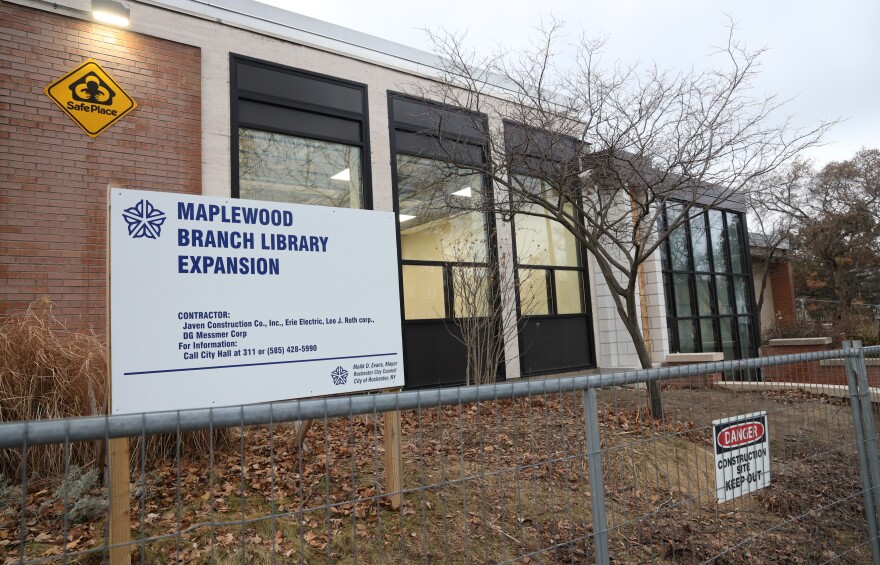 The Maplewood Community Library Expansion and Renovation Project is nearing completion and is scheduled to reopen in March 2026. The renovations include a secure outdoor play space, a new parking lot, separate spaces for classes and tutoring, a new community meeting room, and updated restrooms.