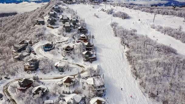 Aerial view of Beech Mountain