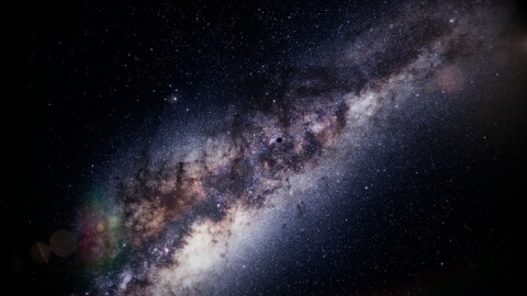 Picture Shows: Our home galaxy, the Milky Way. Visible as a beautiful stripe in the night sky from here on Earth. Each dot, another star like our Sun.