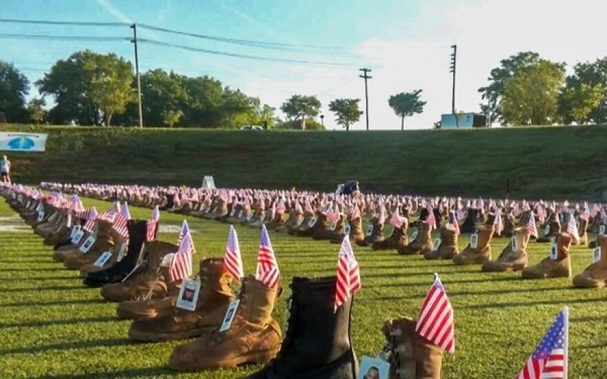 The Fort Bragg’s Directorate of Family and Morale, Welfare and Recreation, and Survivor Outreach Service office organized a boot laying memorial display at Hedrick Stadium; May 20, 2023. The memorial displayed over 7,000 boots representing fallen service members.