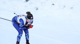 Ella Wilson won the U20 Female Nordic combined event on Saturday, Howelsen rodeo grounds on Saturday, 2024.