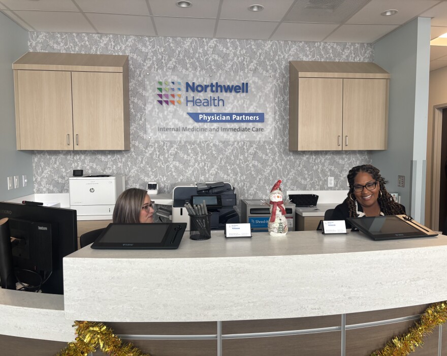 The reception room at Northwell Health's new primary and immediate care center in Dingmans Ferry.