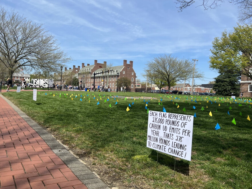 The University of Delaware recognizes Earth Day on the Green.