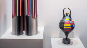The "Call Sol" exhibit at Eastern Connecticut State University includes work by ceramic artist Peter Pincus.