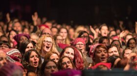 Hundreds of singers joined MILCK and the Canadian choral group Choir! Choir! Choir! to perform "Quiet" at Toronto's Phoenix Concert Theatre in early 2017. CREDIT: Andrew Williamson/Courtesy of Choir! Choir! Choir!