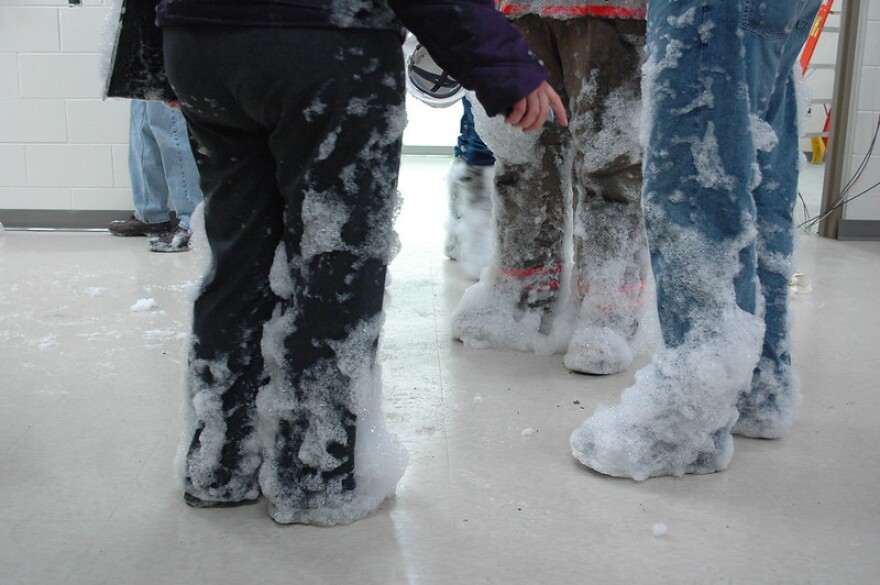 Aqueous Film Forming Foam, or AFFF, has been around since the 1960s. It's mixed with water and used to extinguish fires that contain flammable liquids, like jet fuel.