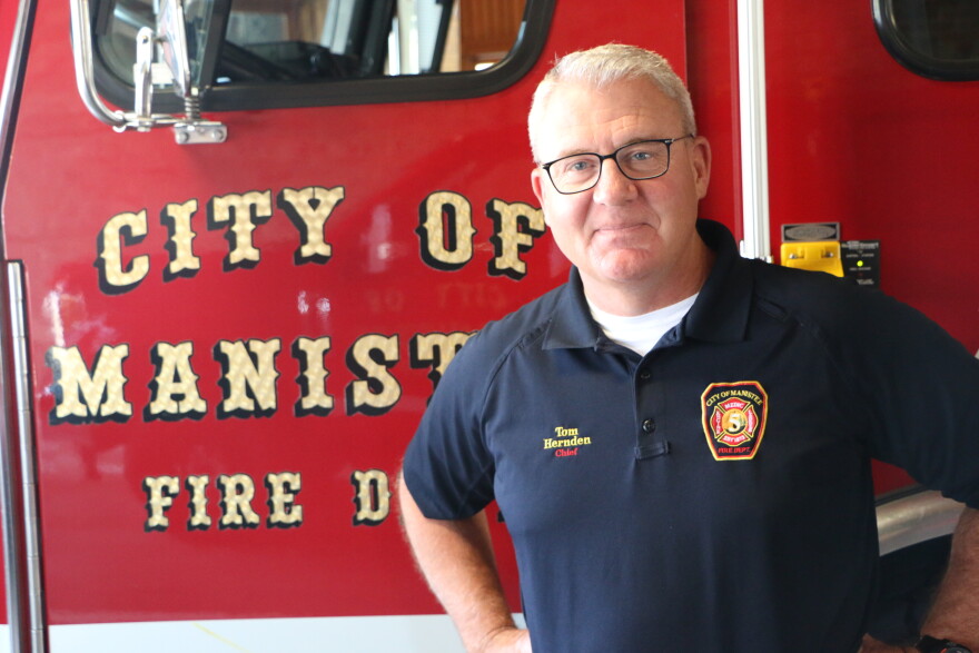 Tom Hernden, Manistee Fire Chief working to combine local fire departments and establish a new fire authority. (Photo : Austin Rowlader/IPR News)
