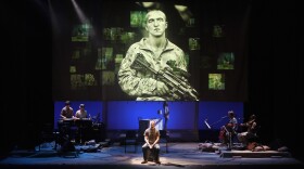 <em>BASETRACK Live</em> incorporates photographs, videos and interviews to tell the story of warfare, both at home and abroad.