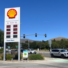 A Shell gas station in San Luis Obispo, California.