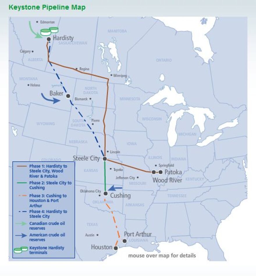 The pipeline from Cushing, Okla., to the Texas Gulf Coast began operating in January 2014. 