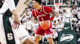 Indiana's Jalen Hood-Schifino was selected with the 17th overall pick by the Los Angeles Lakers.