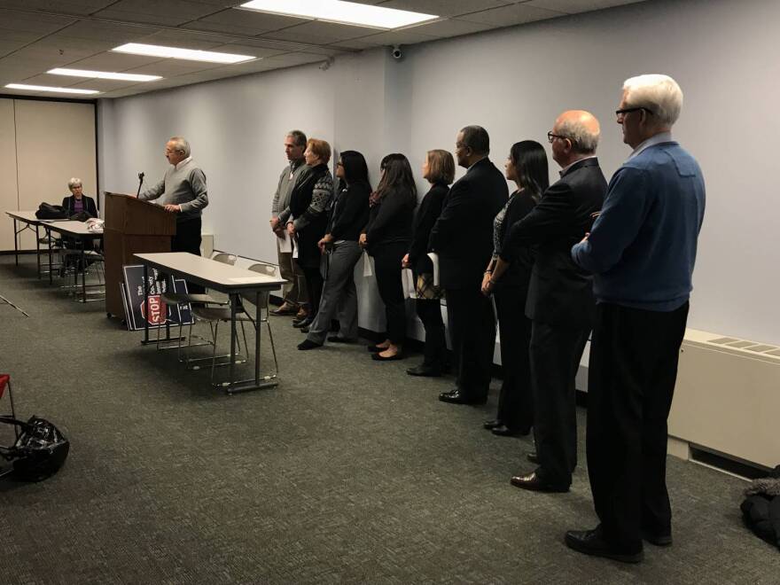 Community leaders and activists gathered to voice concerns regarding CoreCivic's proposed detention facility.