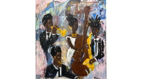 Sheldon Draper. "Soundcheck" 2023. Oil on canvas.