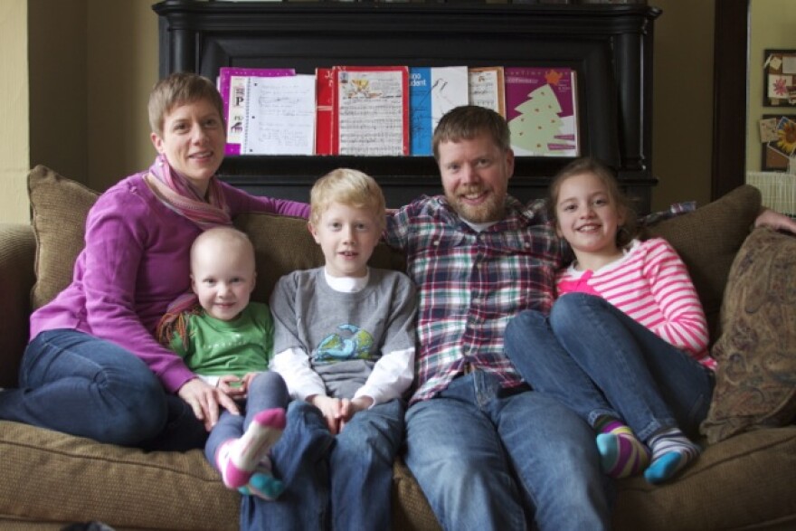 The Holland-Anderson family (Chloe is second from the left).