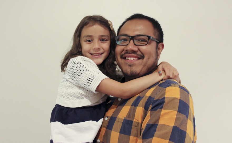 Ellie Suastez and her father, Abe Suastez. 