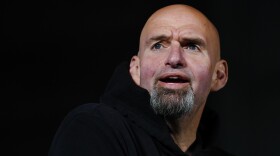FILE - Pennsylvania Lt. Gov. John Fetterman, a Democratic candidate for U.S. Senate, speaks during a campaign event in York, Pa., Oct. 8, 2022. An NBC News correspondent who interviewed Fetterman said Wednesday, Oct. 12, 2022 that her reporting should not be seen as commentary on his fitness for office after he suffered a stroke. (AP Photo/Matt Rourke, file)