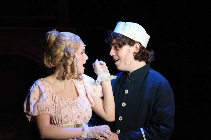 Jackson Halliburton and Taylor Spurr perform 'Kiss Me' in 'Sweeney Todd: The Demon Barber of Fleet Street.'