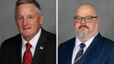 Rep. Bruce Westerman (left), the Republican incumbent, will face Democrat James "Rus" Russell (right) in the November midterm election for the U.S. House District Four seat.