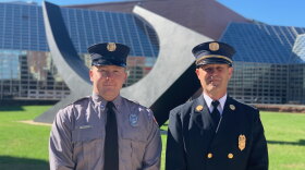 Dustin Hascall, left, and his father Captain Jeff Hascall are fire fighters with the Peoria Fire Department.