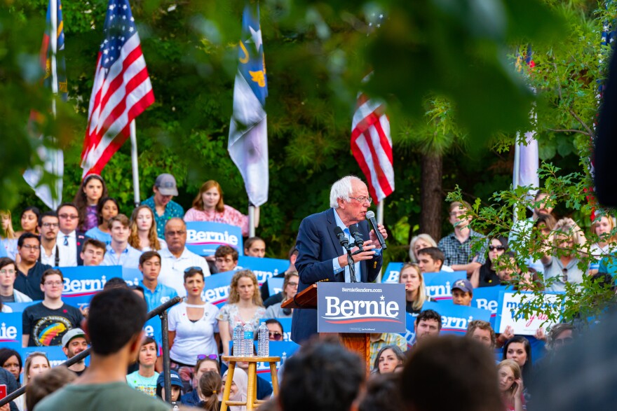 Democratic presidential candidate Bernie Sanders kicked off a college tour of the Carolinas at UNC Chapel Hill on Thursday, Sept. 19, 2019.