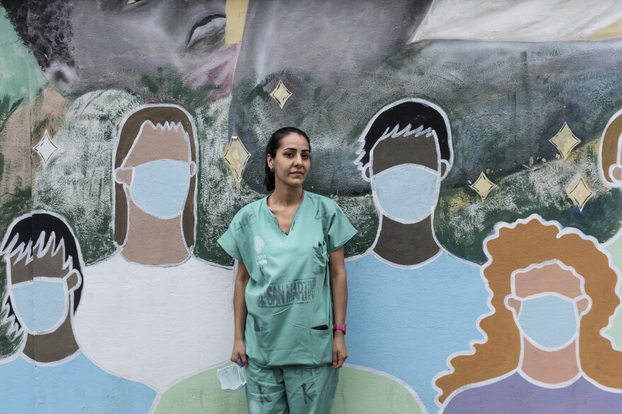 Paola Osman, a second year resident at the Hospital San Martin in La Plata, Argentina, just got vaccinated with the Sputnik V vaccine from Russia.