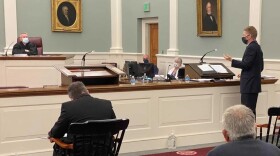 Dan Will, seen at right arguing before the New Hampshire Supreme Court in a social distanced courtroom in 2020, is Gov. Kelly Ayotte's choice to join the state's highest court.