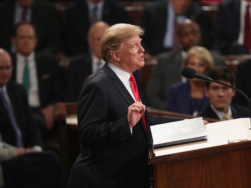 President Trump delivers the State of the Union address to Congress in 2019.