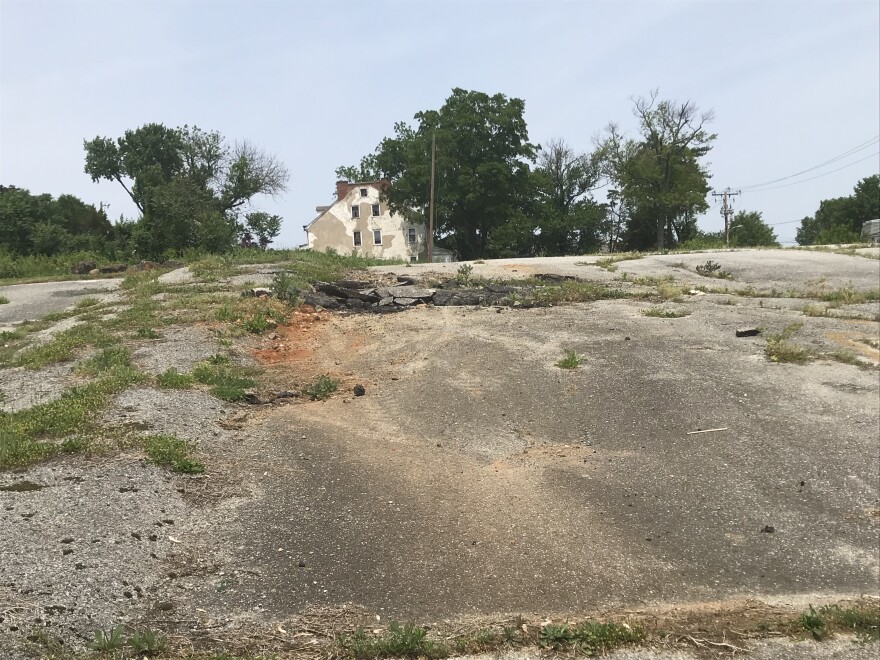 Parcels adjacent to the Brown House (seen in the background) are slated to be developed into townhomes.