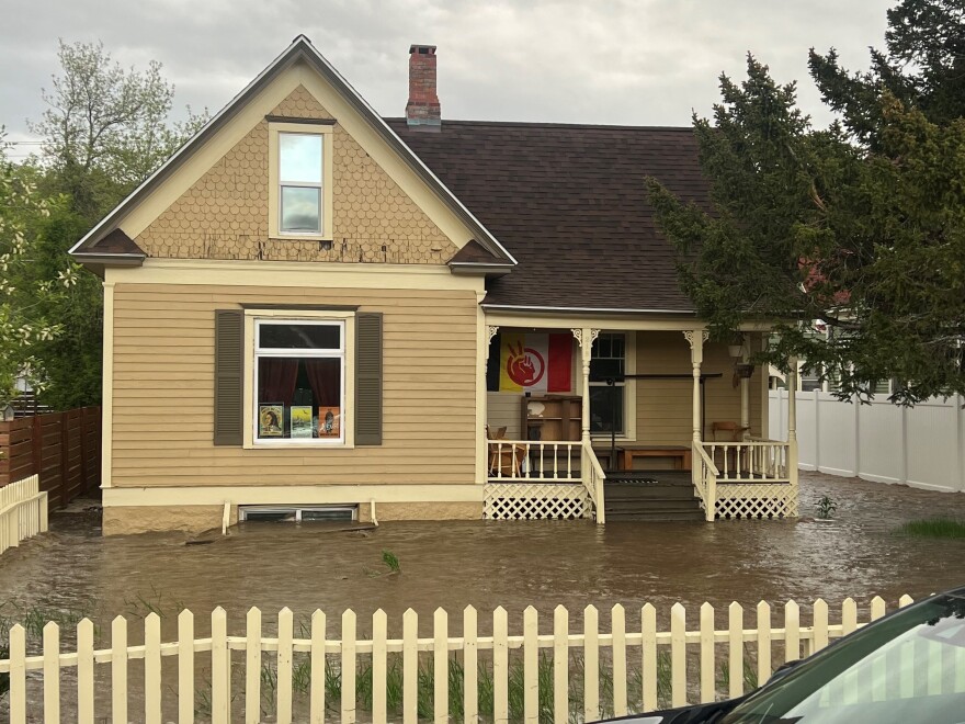 The flooding in Red Lodge had subsided slightly when this photo was taken.