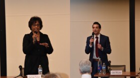 Rachael Parker (L) and Gabe McLeod