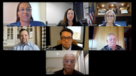 Secretary of State candidates participate in an online forum hosted by the Public Affairs Research Council on Sept. 21, 2023.