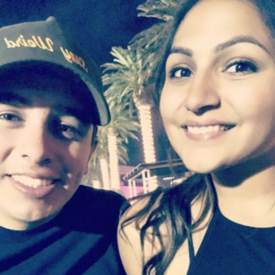 Angie Gomez and her boyfriend, Ethan Sanchez, were high school sweethearts. Gomez died on Sunday night.