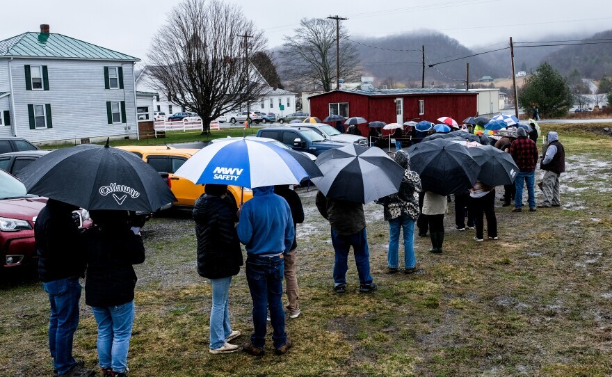 The line at the Mill Gap Ruritan Club on Saturday, March 9, 2024 in Monterey, Va.