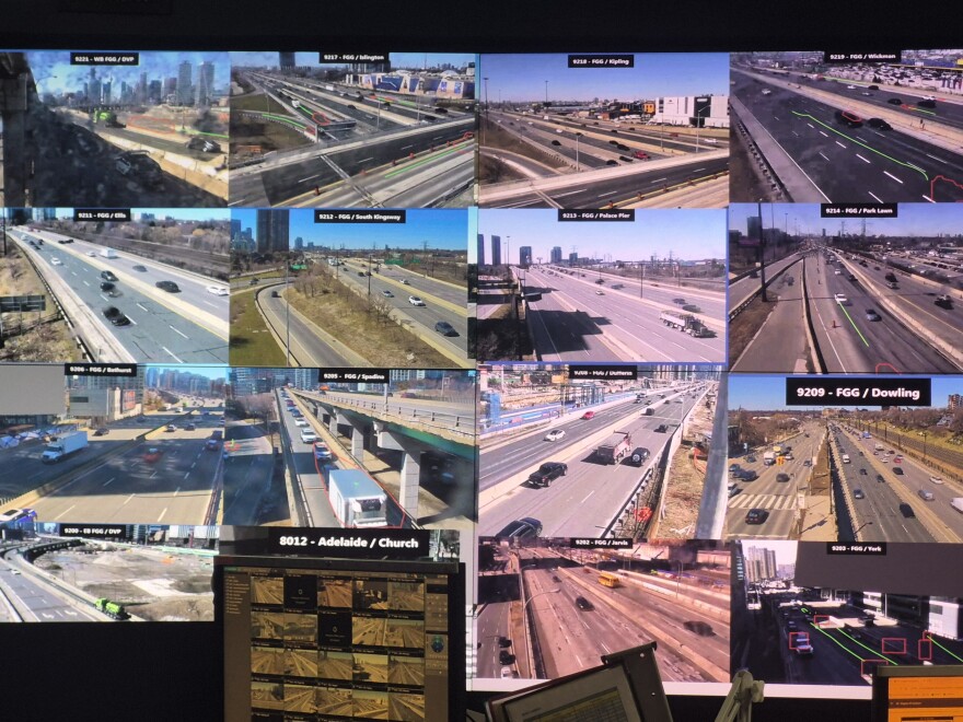 City of Toronto Traffic Operations Centre monitors