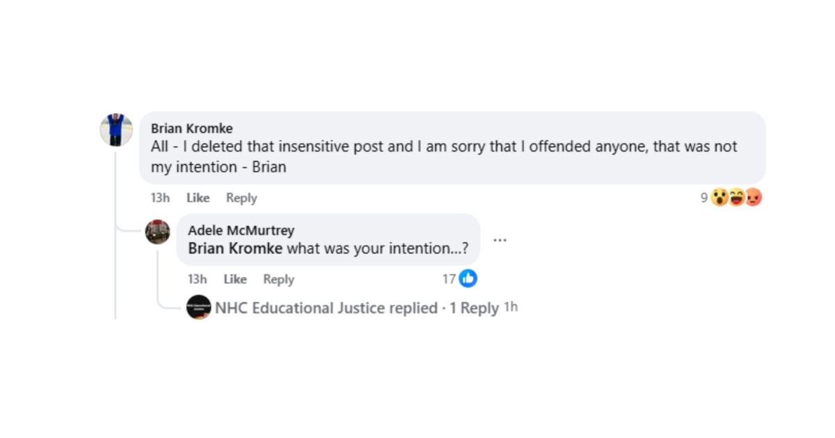 NHCS attorney posts inflammatory comment online, issues apology